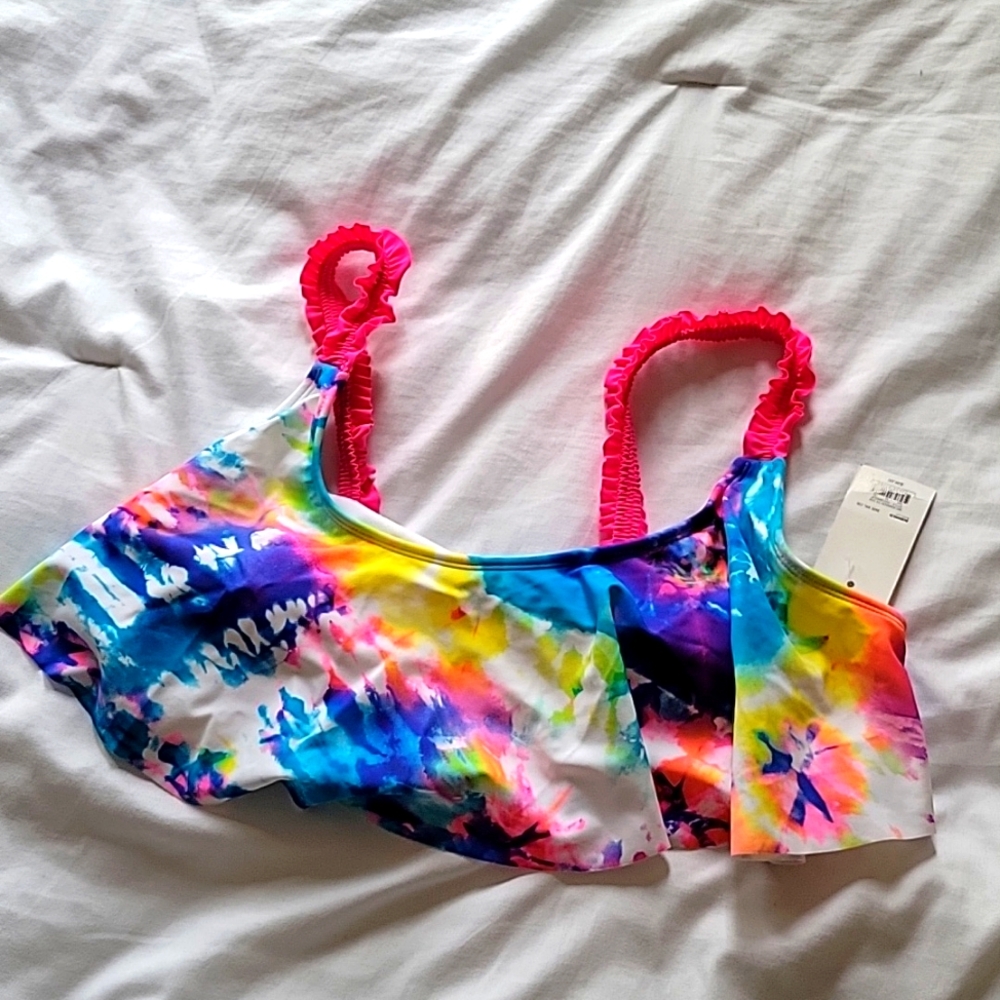 XXL[19] Rainbow tiedye bikini top